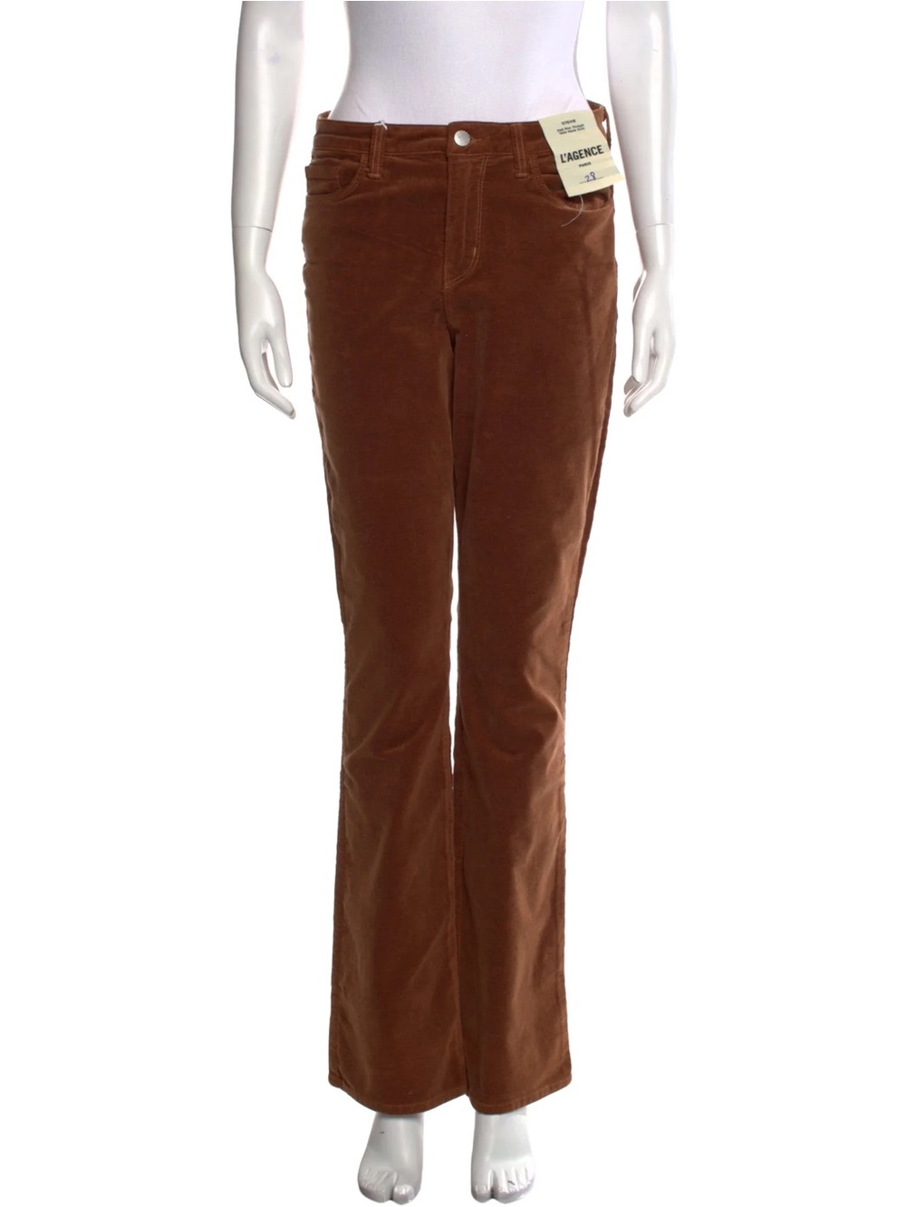 L'AGENCE Brown Corduroy Wide Leg Jeans